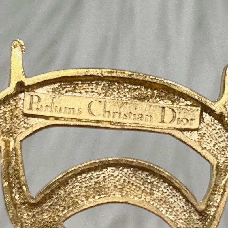 極美品✨Christian Dior ディオール　ブローチ 　ゴールド