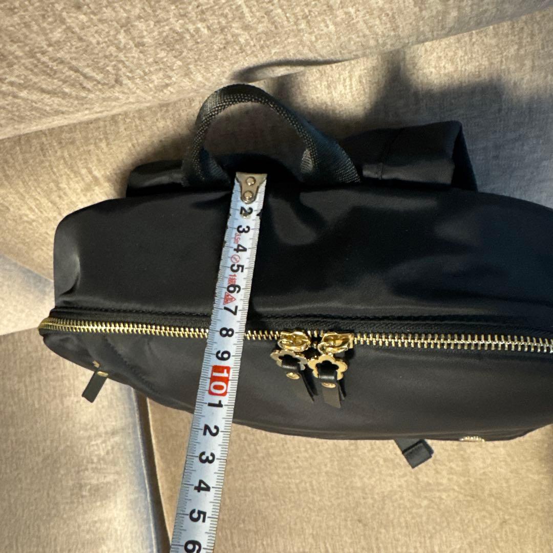 マリークワント　ブラックナイロン　バックパック　リュック