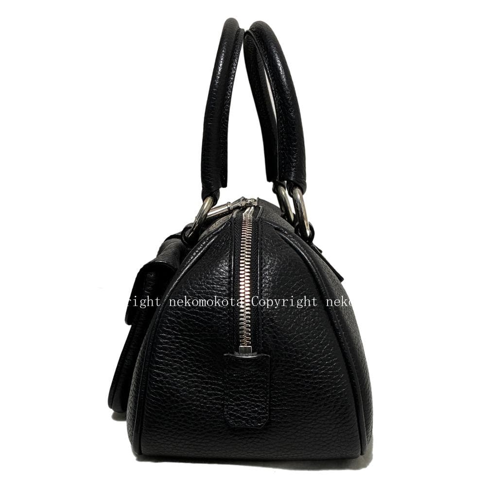 バーバリー ロンドン レザー ミニ ボストン バッグ 黒 BURBERRY