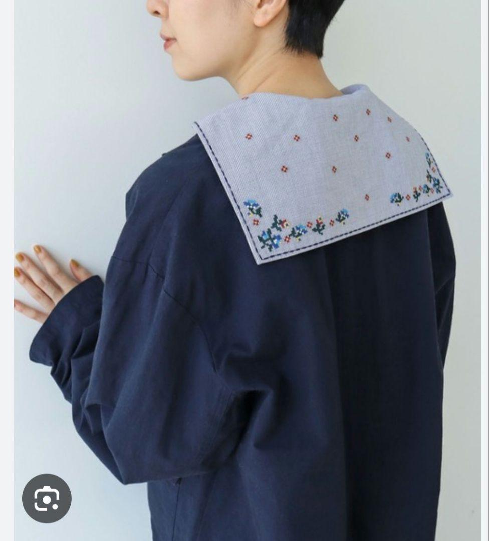 パーリッシィ　カントリー刺繍　セーラーブラウス