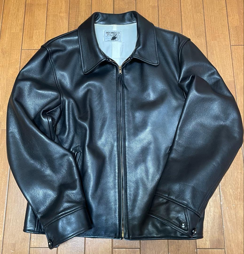 ANDFAMILYアンドファミリー シングル　レザースポーツジャケット