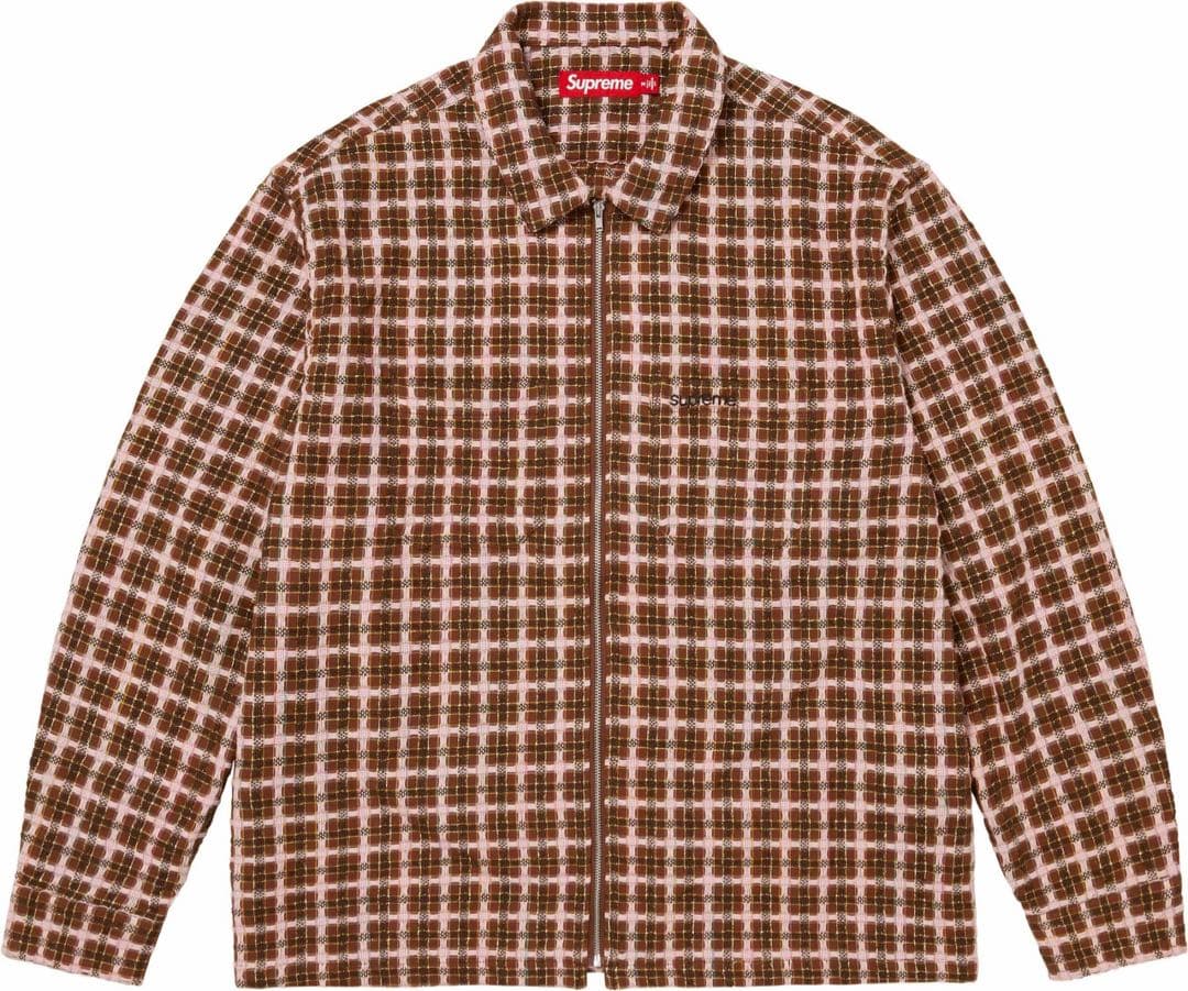 Supreme llic Plaid Zip Up Shirt Mサイズ