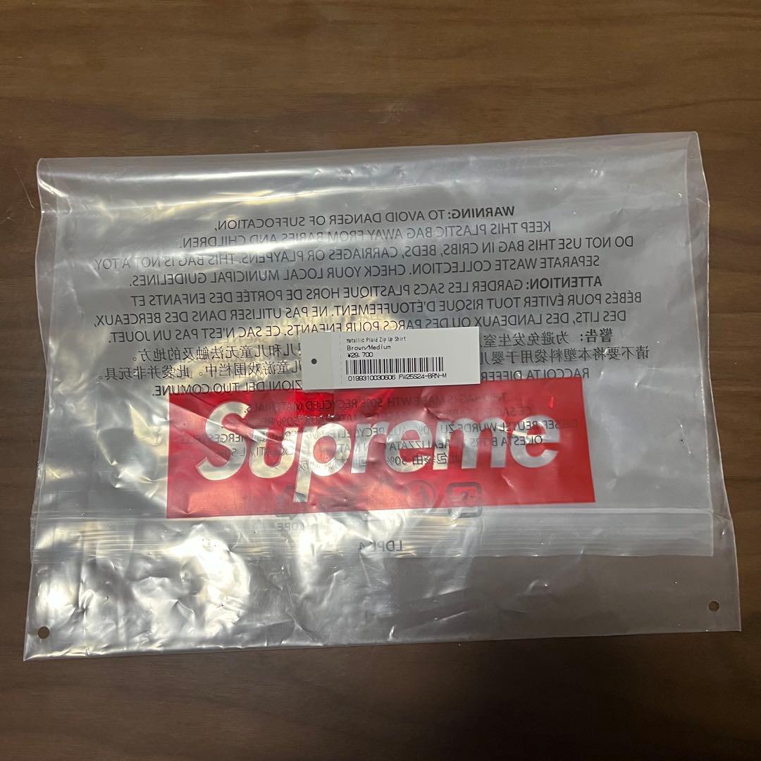 Supreme llic Plaid Zip Up Shirt Mサイズ