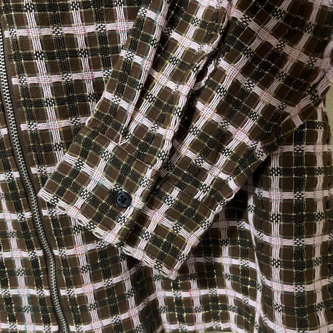 Supreme llic Plaid Zip Up Shirt Mサイズ