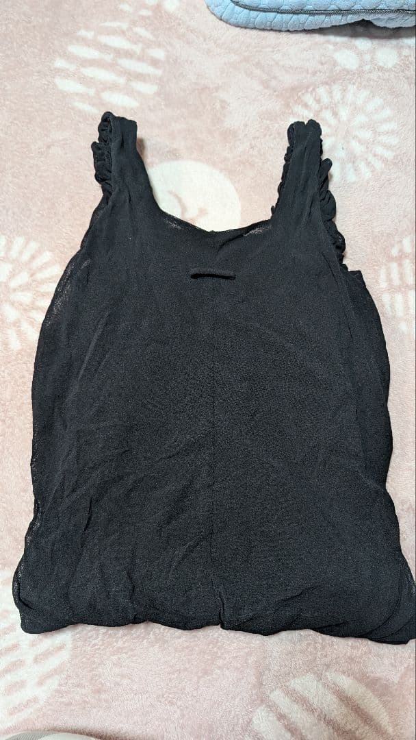 黒 シャーリングキャミソール