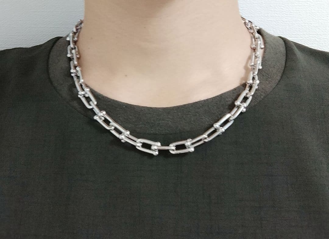 プラチナ メンズ ネックレス ハードウェア シルバー 925 レディース 大人気