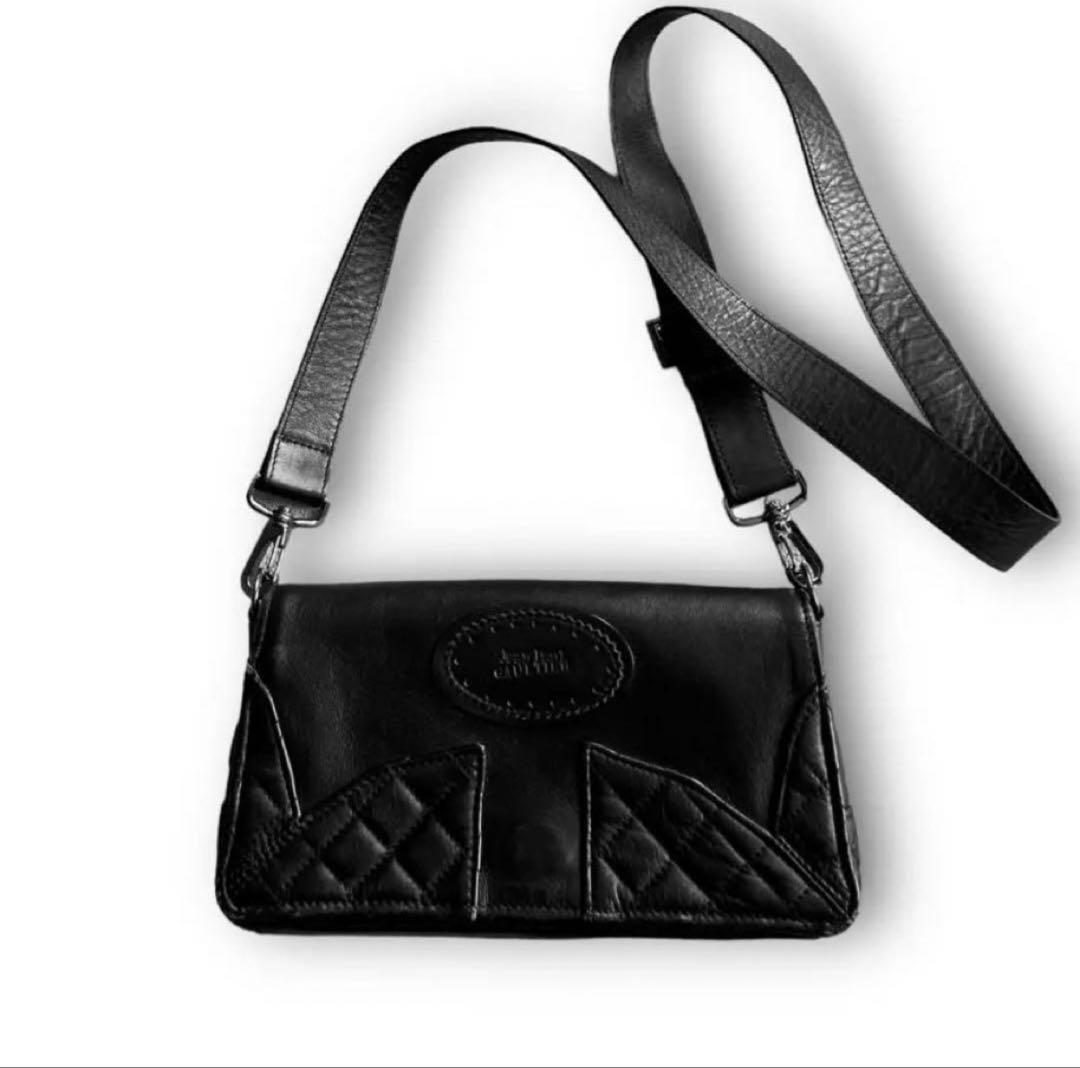 00s jean paul gaultier レザーショルダーバッグ　ゴルチエ