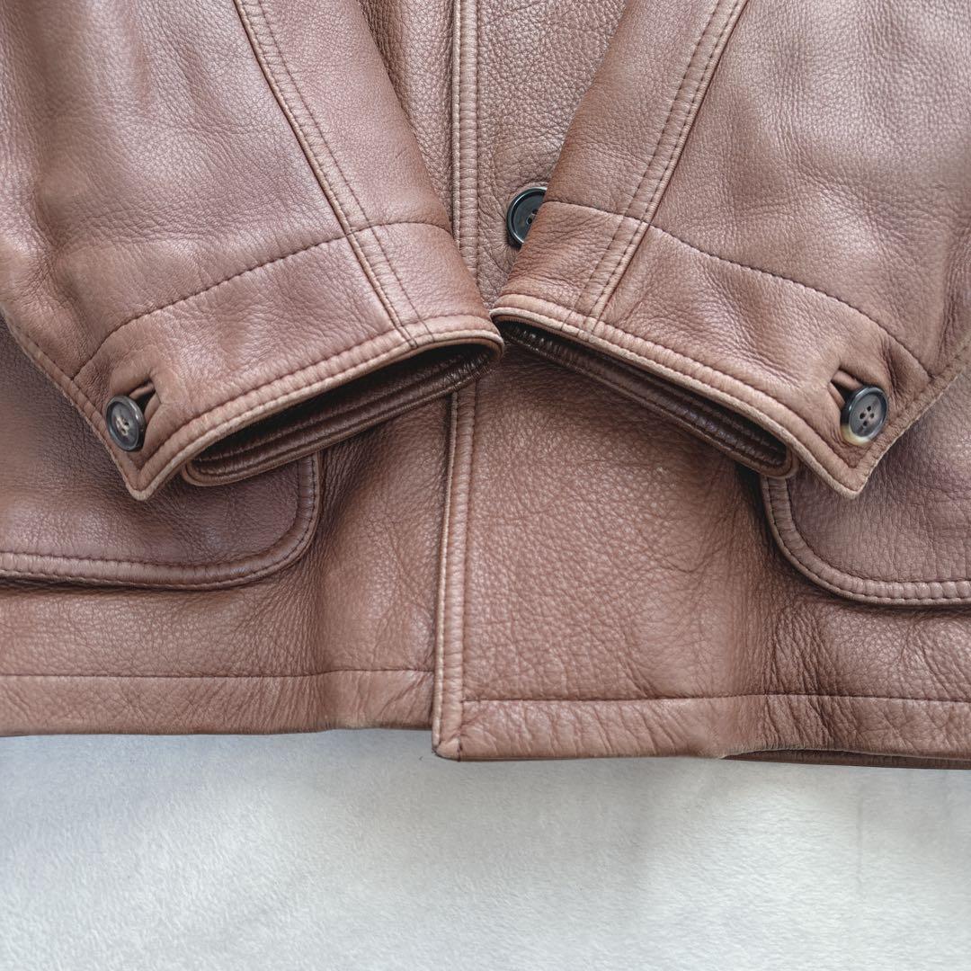 【美品】ダーバン　DURBAN レザーコート　ジャケット　鹿革　ディアスキン