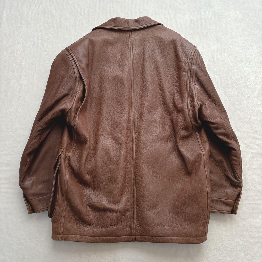 【美品】ダーバン　DURBAN レザーコート　ジャケット　鹿革　ディアスキン