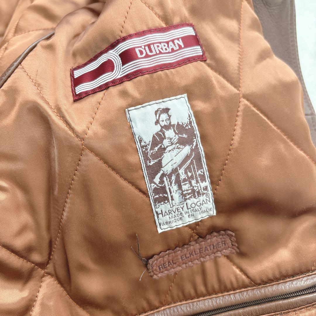 【美品】ダーバン　DURBAN レザーコート　ジャケット　鹿革　ディアスキン