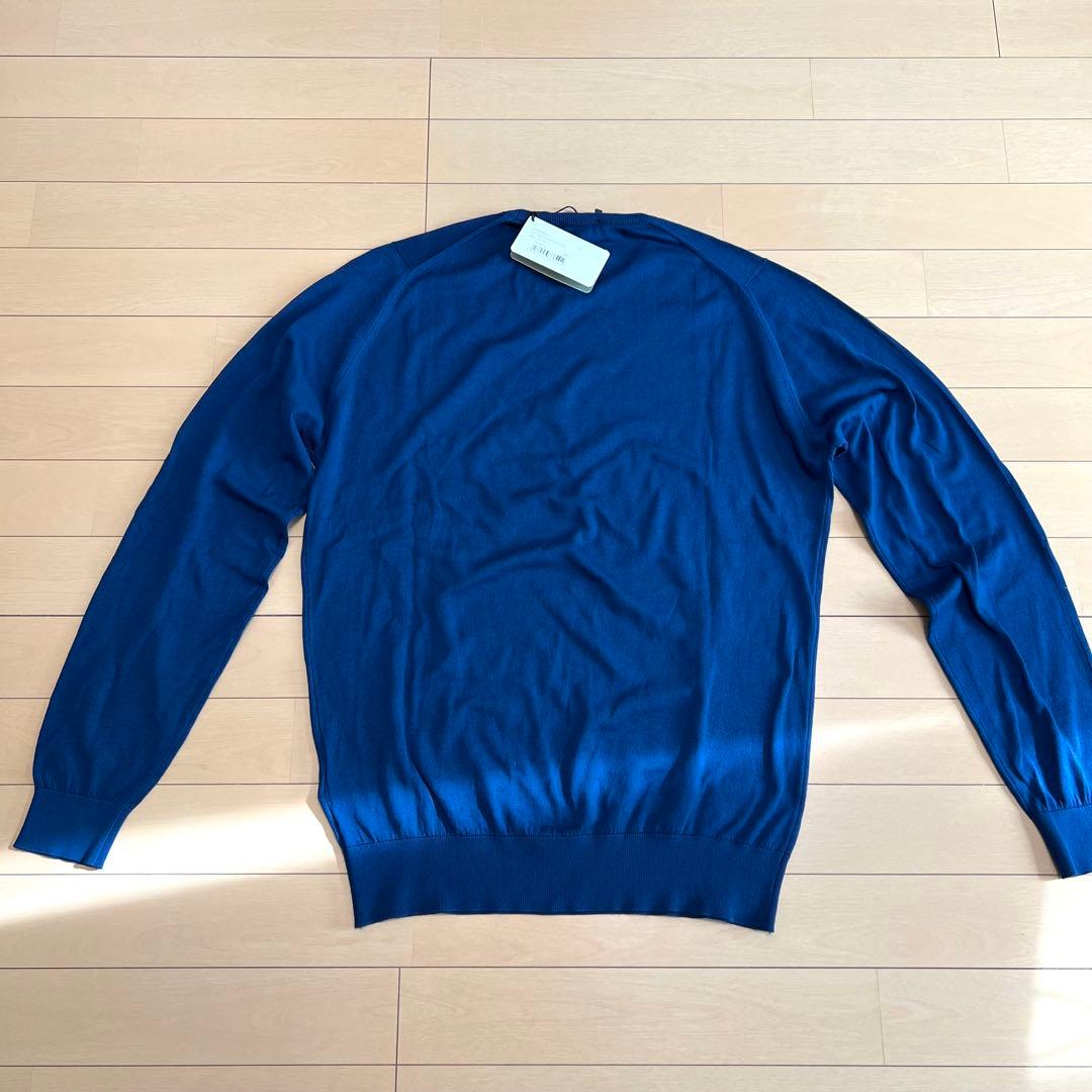 JOHN SMEDLEY インディゴ クルーネックニット