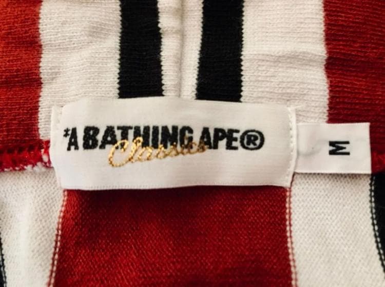 A BATHING APE ストライプ パーカー BAPE エイプ Mサイズ