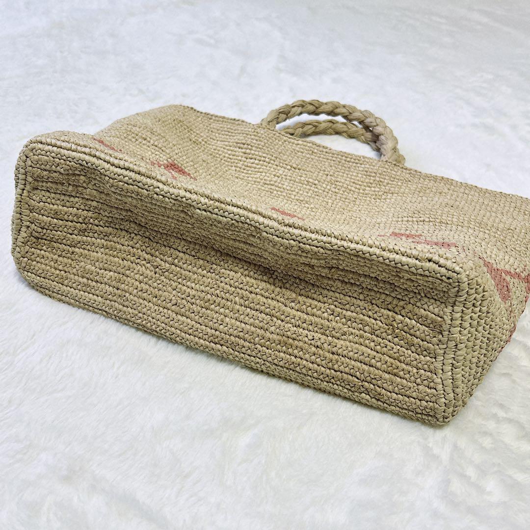 未使用タグ＊ bonpoint ボンポワン かごバッグ さくらんぼ柄