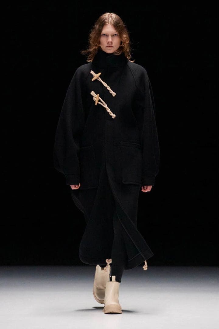 ジャケット・アウター HYKE DOUBLE FACE DUFFEL COAT