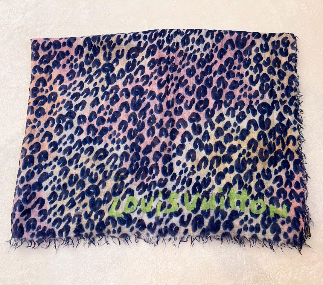 ルイヴィトン エトール レオパード カシミヤ シルク ストール マルチカラー