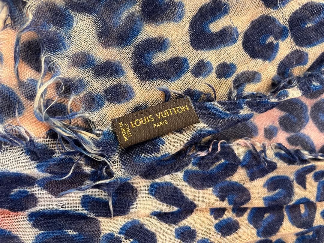 ルイヴィトン エトール レオパード カシミヤ シルク ストール マルチカラー