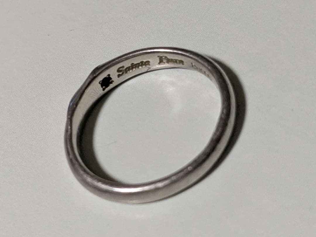 Sainte Pure シルバー ツイストリング イニシャル入り