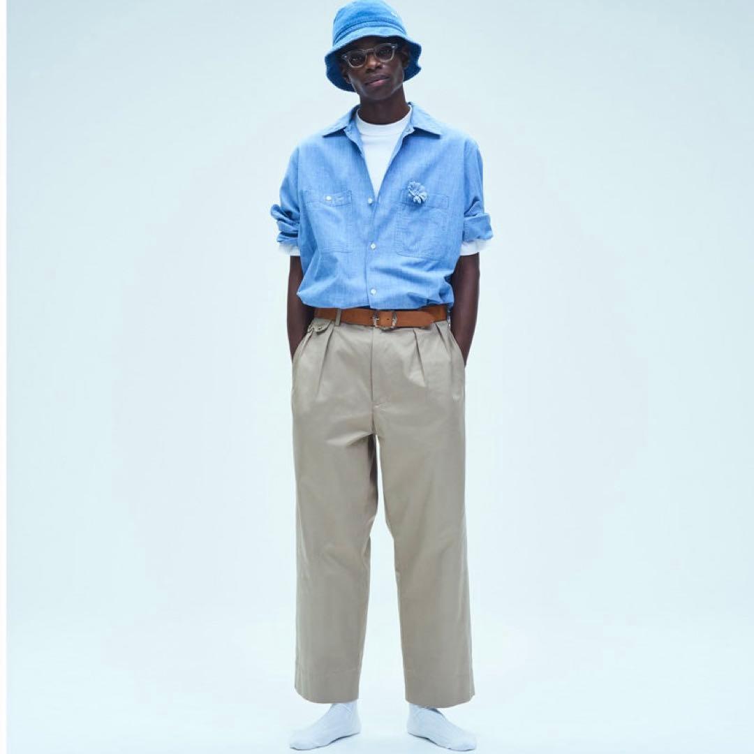 新品 Unlikely OPEN COLLAR WORK CHAMBRAY L