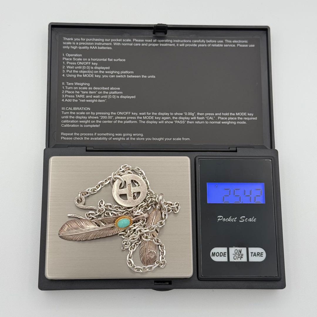 Arizona Freedom ネックレス　ターコイズ　金　アリゾナ　フェザー