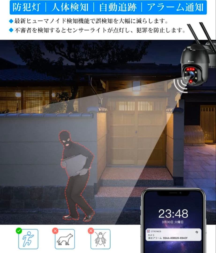 匿名配送✨Ctronis Wi-Fi 防犯カメラ