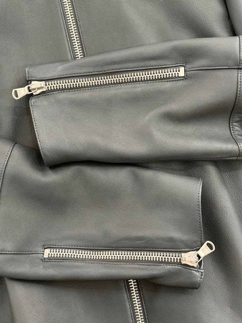 DENIM×TOMORROWLAND ラムレザー シングルライダースジャケット