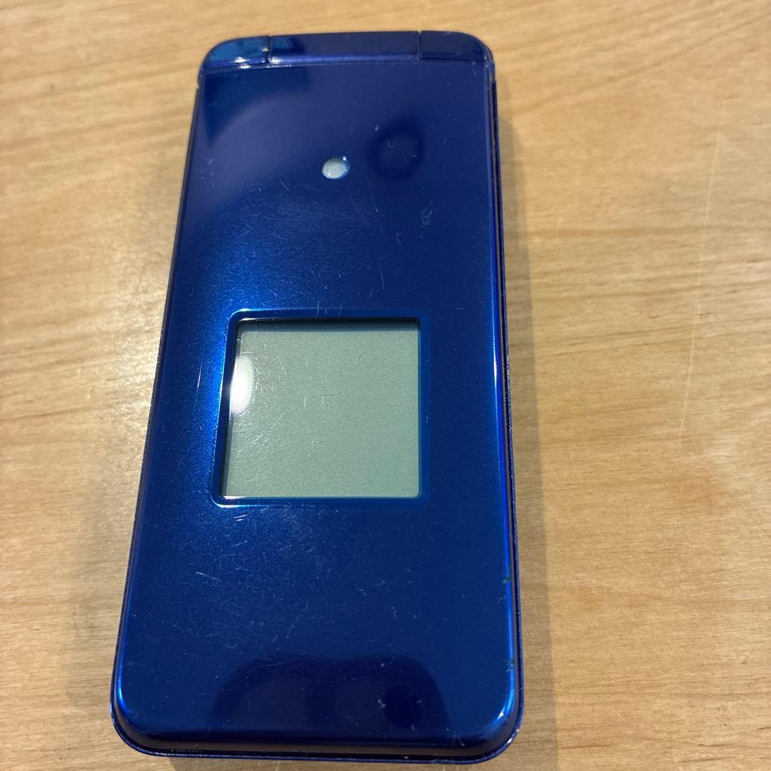 美品 au ガラホ 京セラ かんたんケータイ KYF43ロイヤルブルー