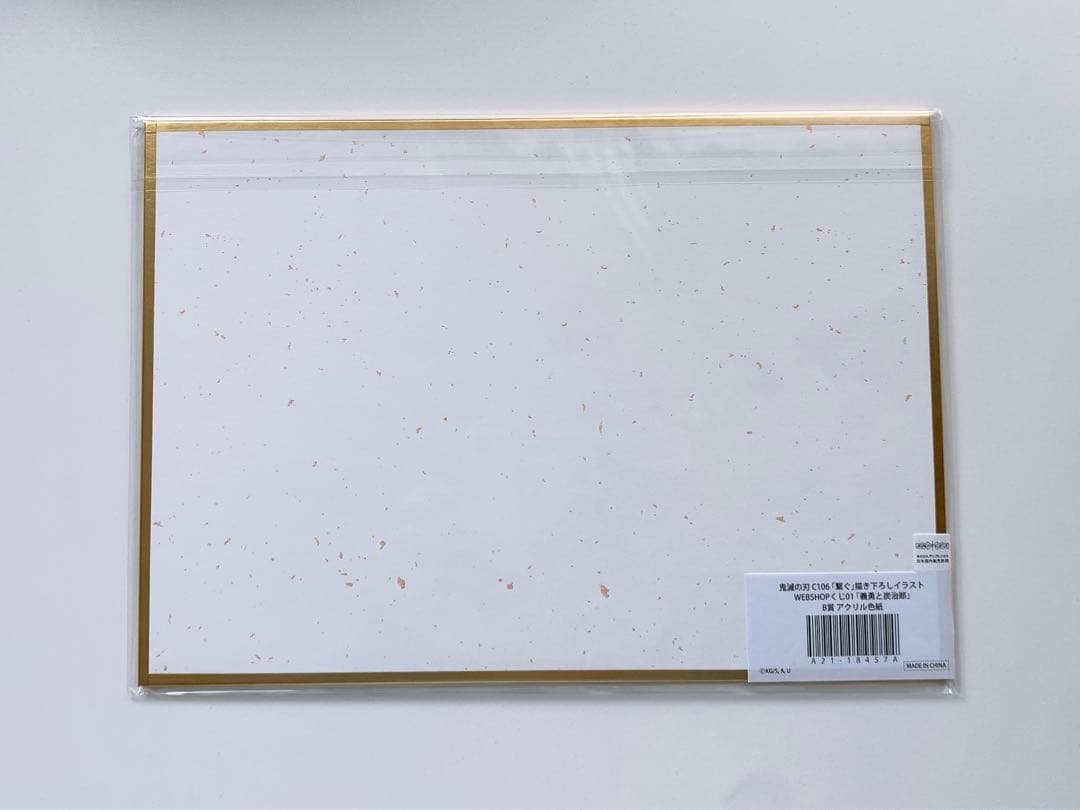 鬼滅の刃 webshopくじ 繋ぐ 炭治郎と義勇 B賞 アクリル色紙