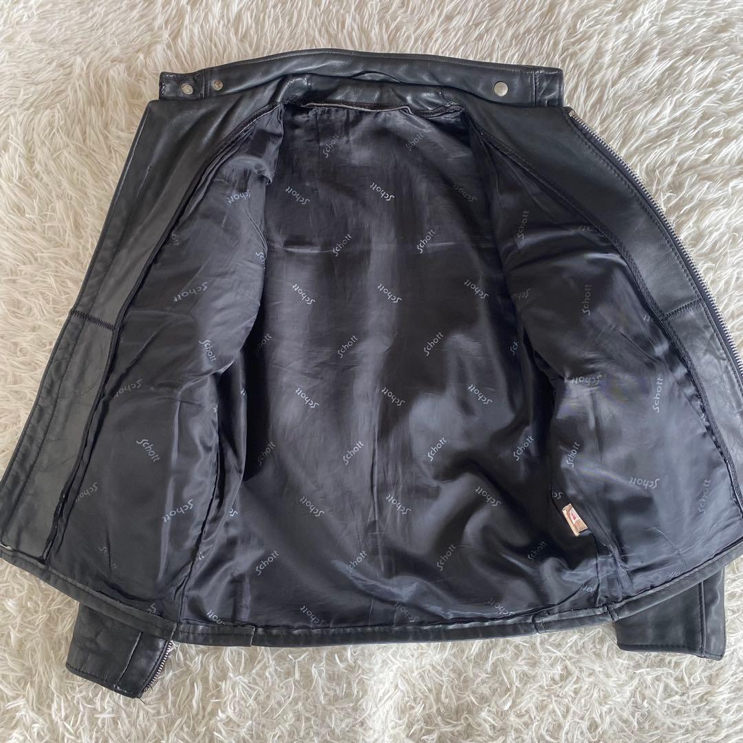 美品✨SCHOTT　641 シングルライダース　黒　38 L相当