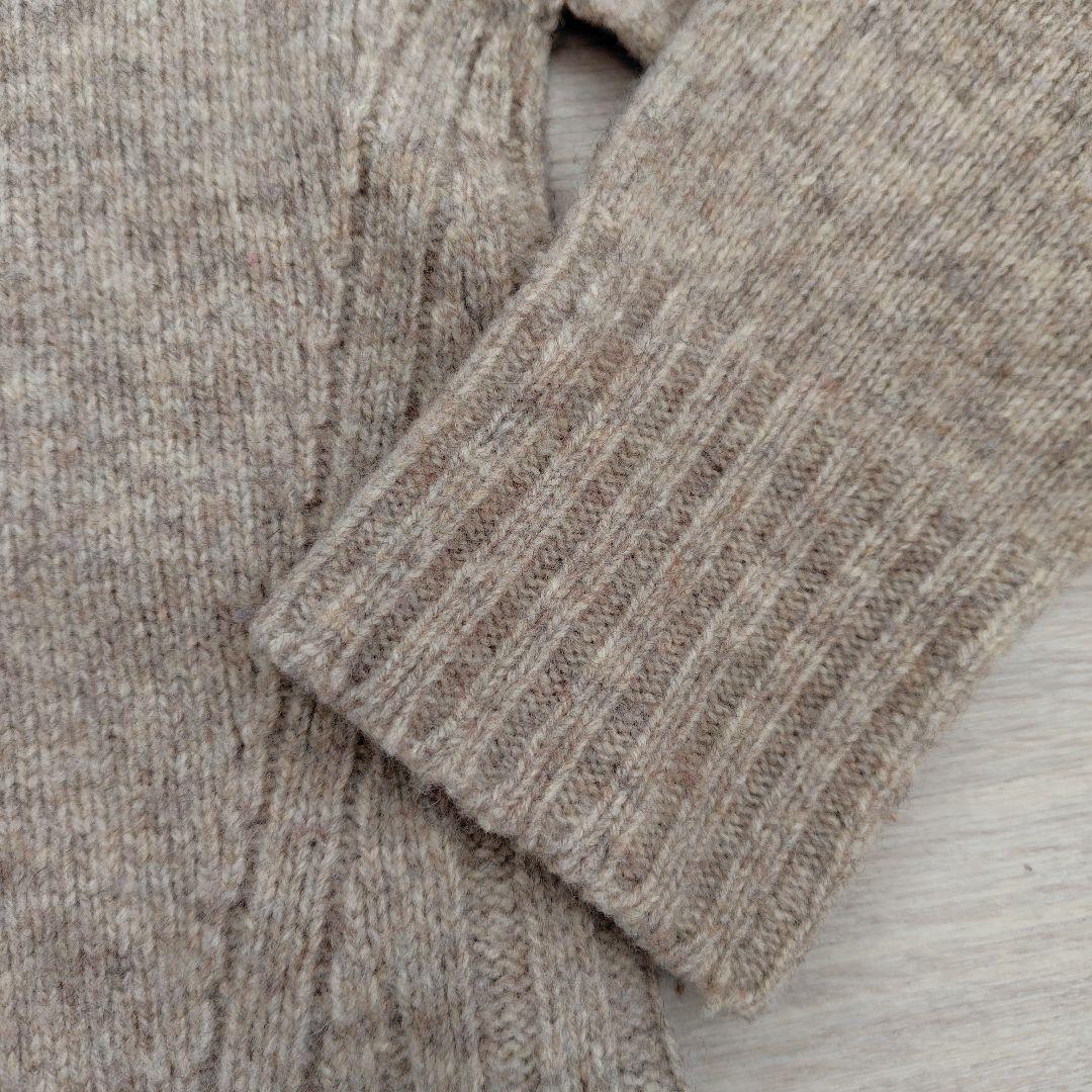 【はるる】OUR上質ウールのサイド切り替えニットミルクティベージュ