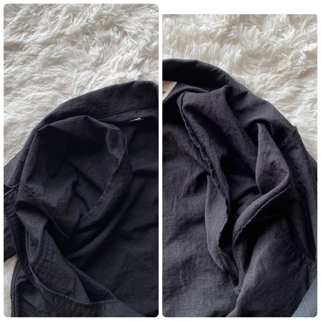 美品　monkey time つなぎ　ジャンプスーツ　袖取り外し可　黒　ナイロン