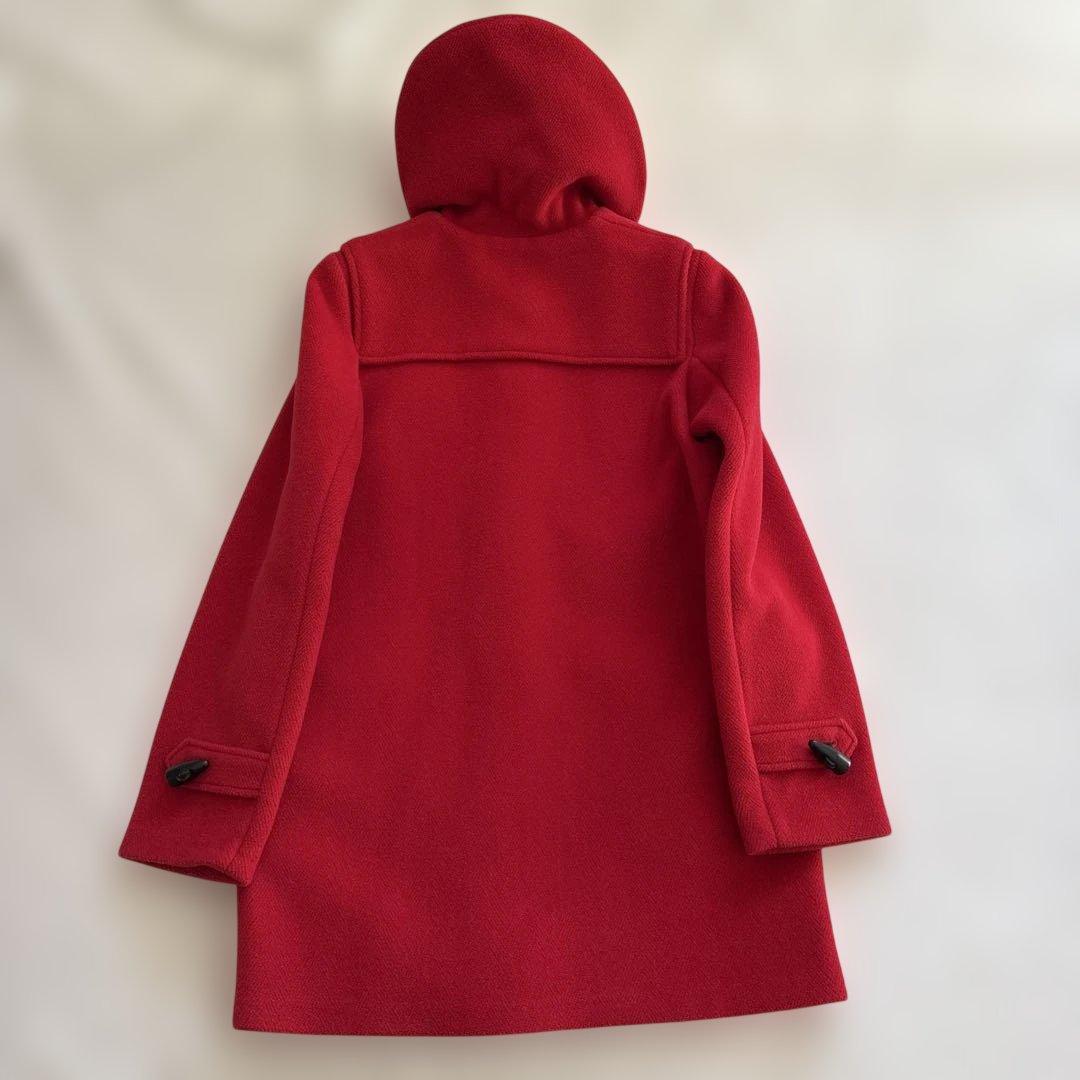 美品✨バーバリー ダッフルコート赤 ヘリンボーン　トグル　ノバチェック