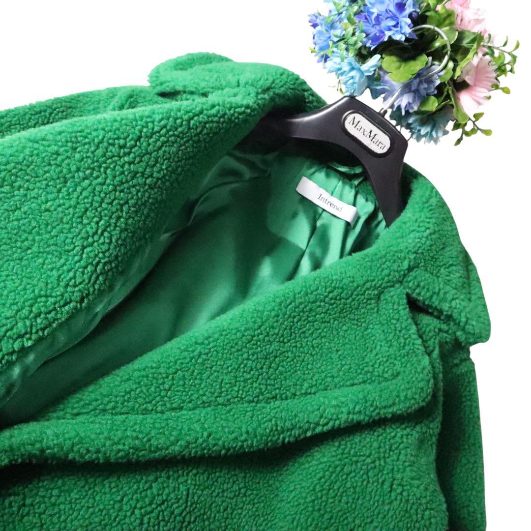 永遠の憧れ♪【最高級】MaxMara マレーラ　テディベアグリーンショートコート