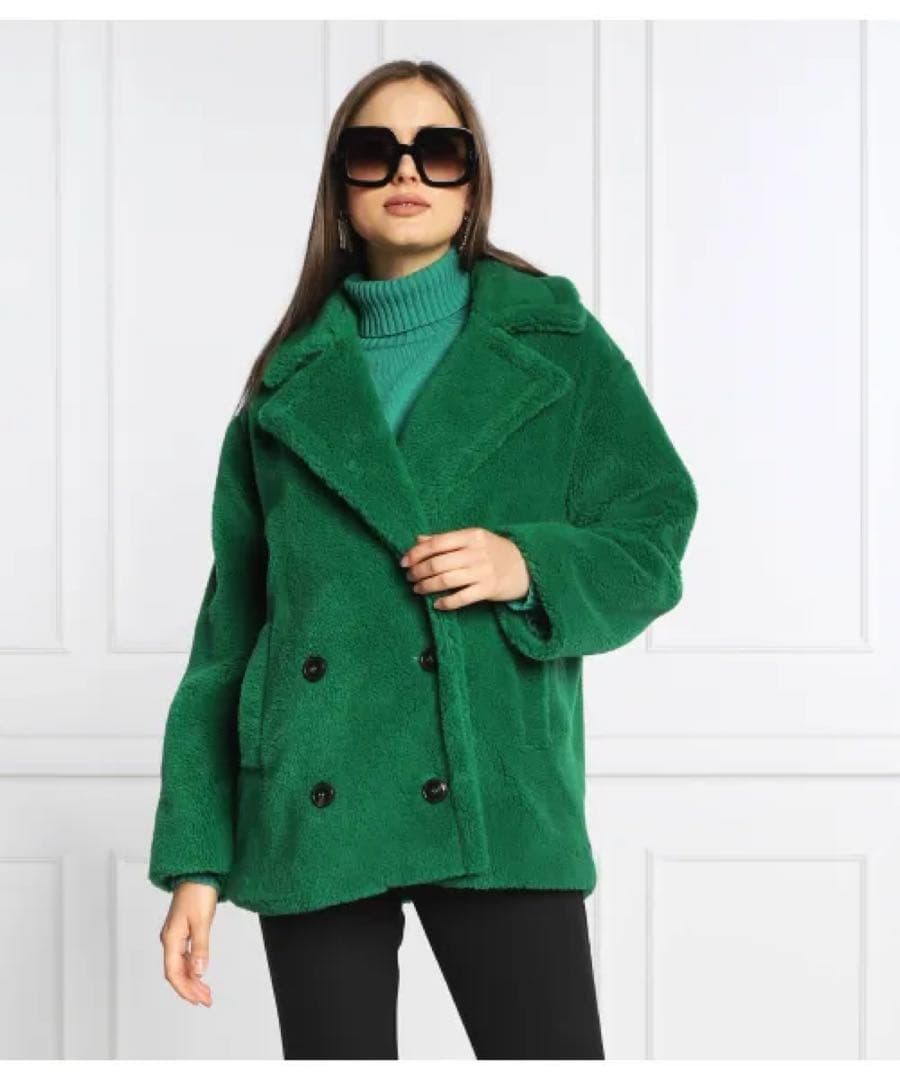永遠の憧れ♪【最高級】MaxMara マレーラ　テディベアグリーンショートコート