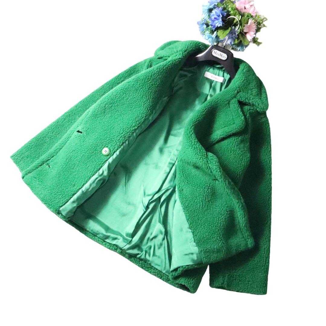 永遠の憧れ♪【最高級】MaxMara マレーラ　テディベアグリーンショートコート