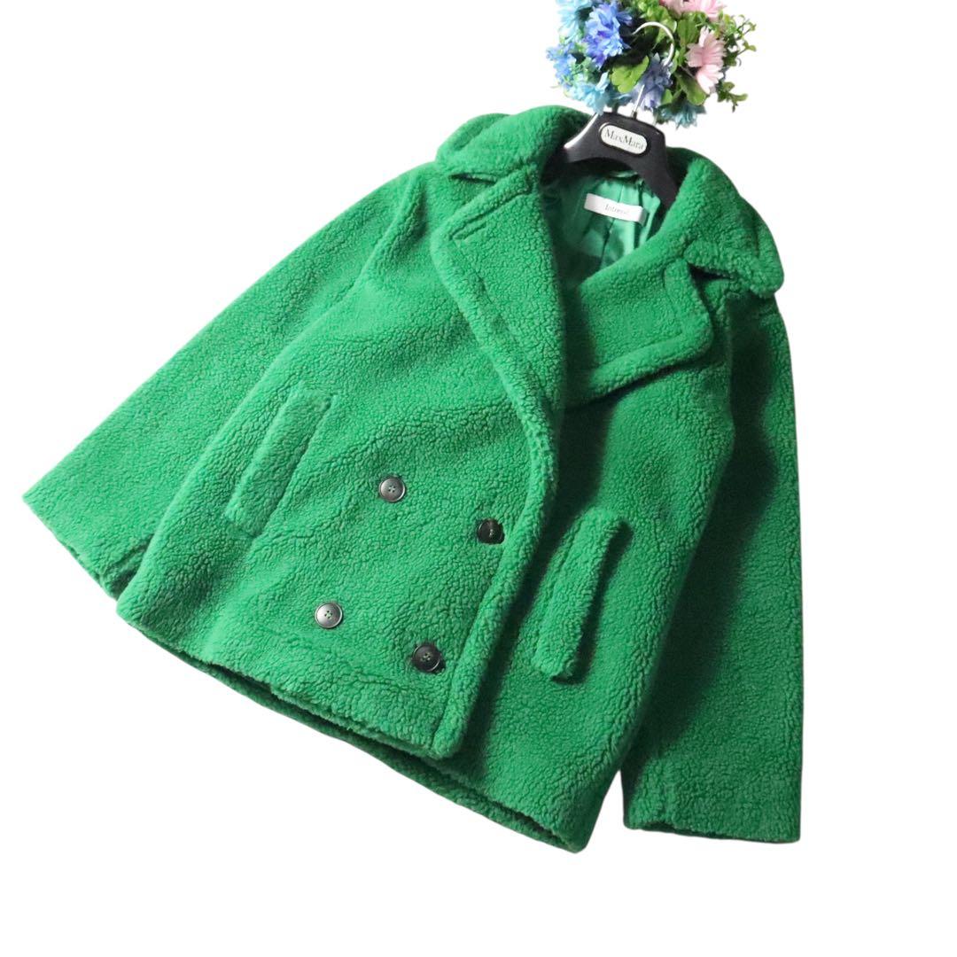 永遠の憧れ♪【最高級】MaxMara マレーラ　テディベアグリーンショートコート