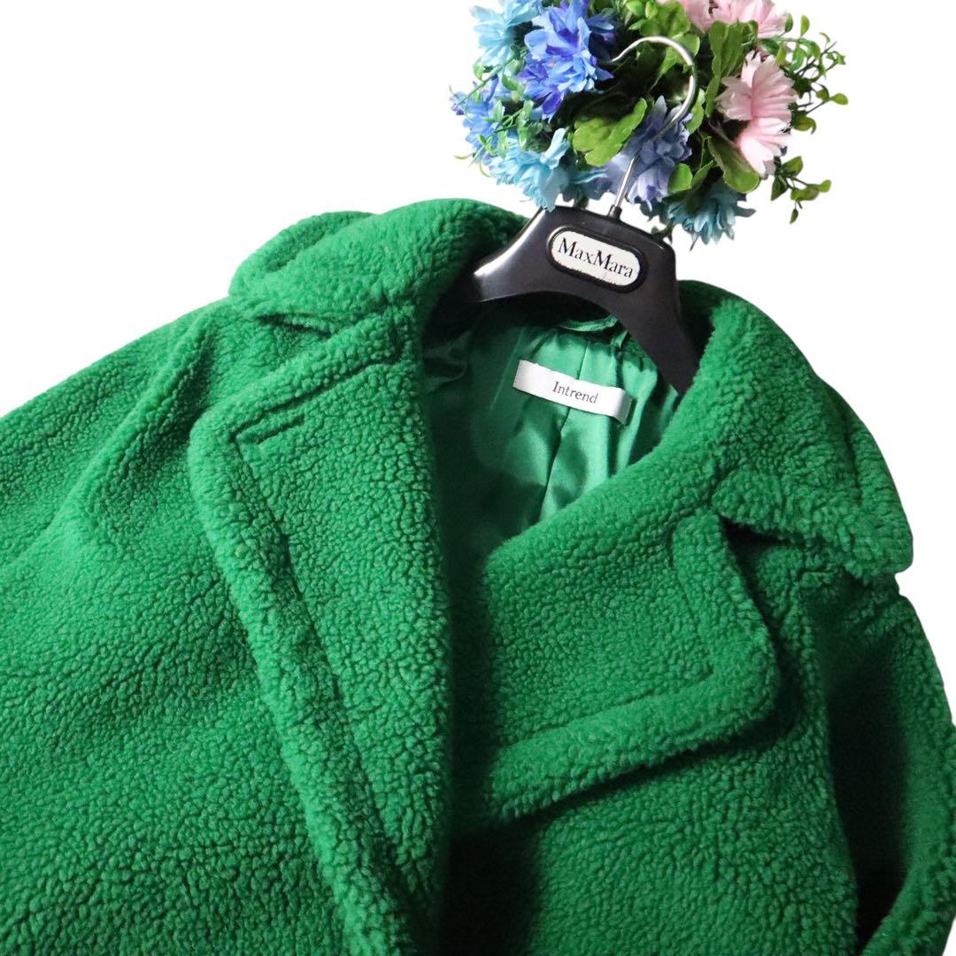 永遠の憧れ♪【最高級】MaxMara マレーラ　テディベアグリーンショートコート
