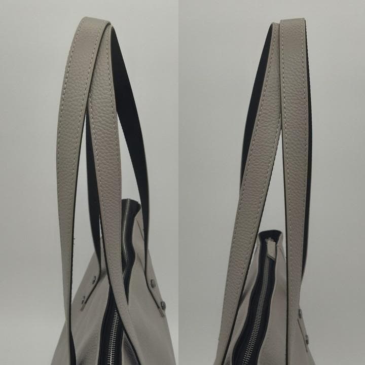 美品 トルネードマート オールレザー トートバッグ グレー