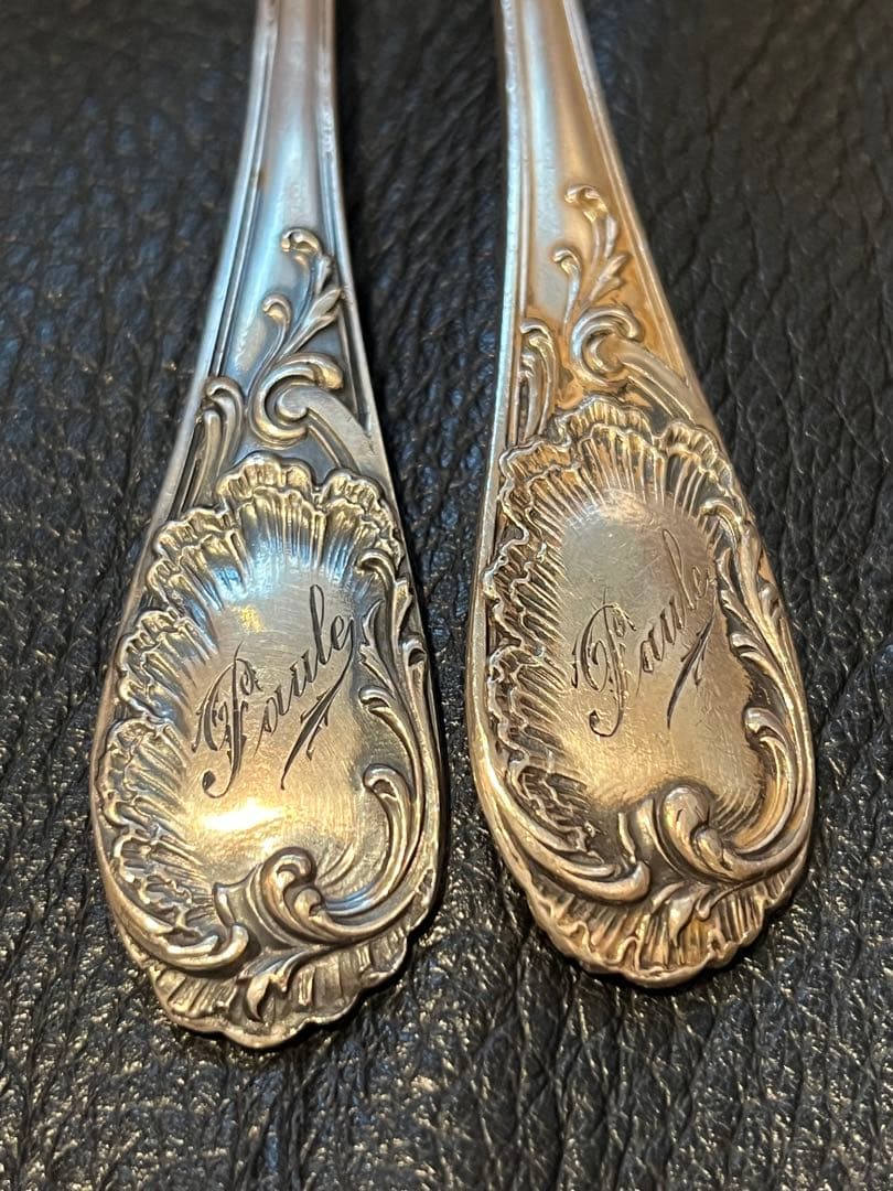 ピュイフォルカ　純銀製　スターリングシルバー950 スプーンとフォークセット