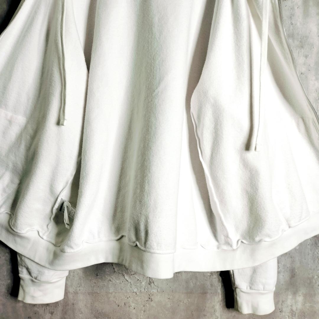 美品†クロムハーツ ダガージップ バックスクロール フルジップパーカー 白 XL