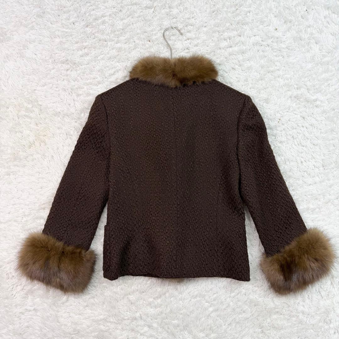 FOXEY セーブル ニット ジャケット デザイン◎ ふわふわ