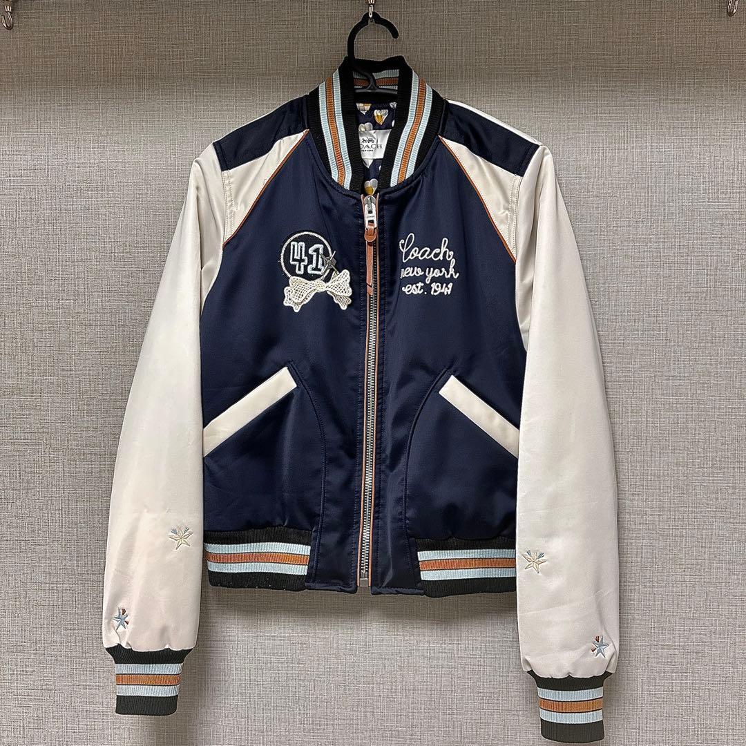 COACH スタジャン ブルー×ホワイト