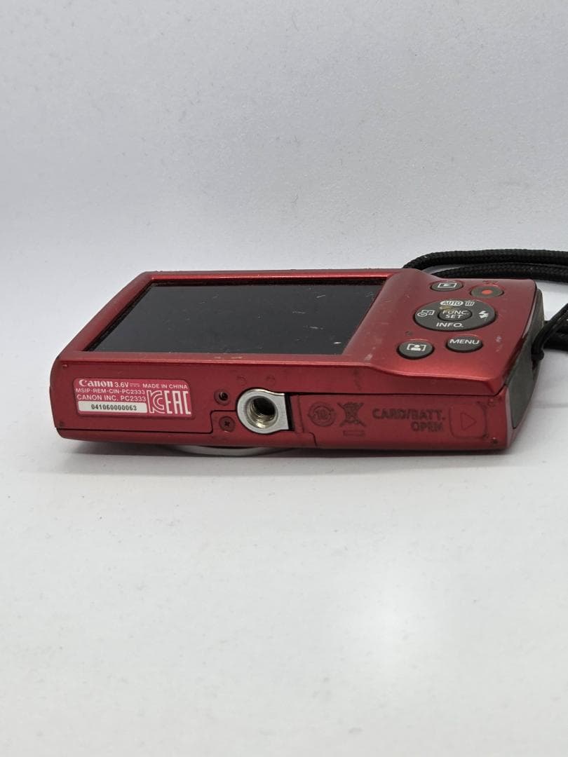 【ジャンク】キャノン Canon IXY 200 レッド デジタルカメラ