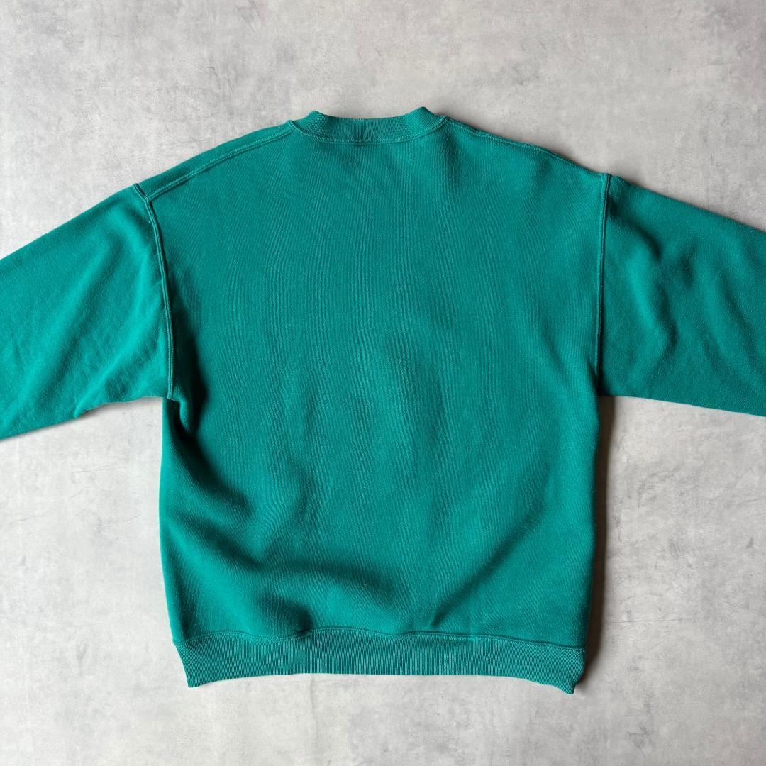 90s USA製 Disney スウェット エメラルドグリーン ベルバシーン