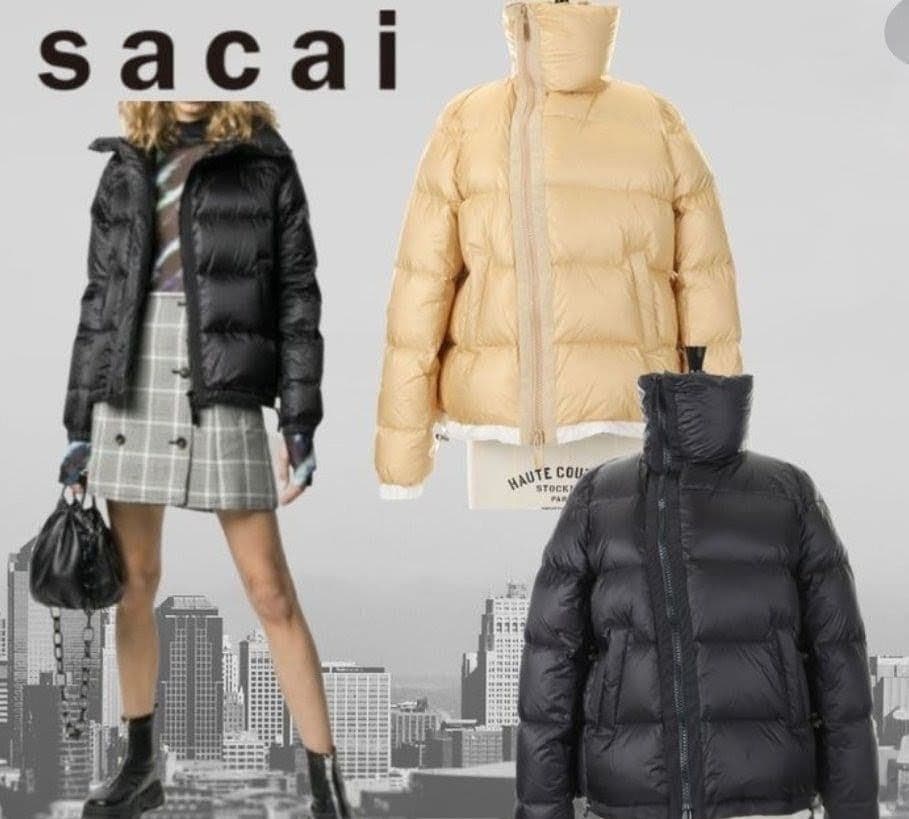 sacai サカイ Puffer アシンメトリー ダウンジャケット