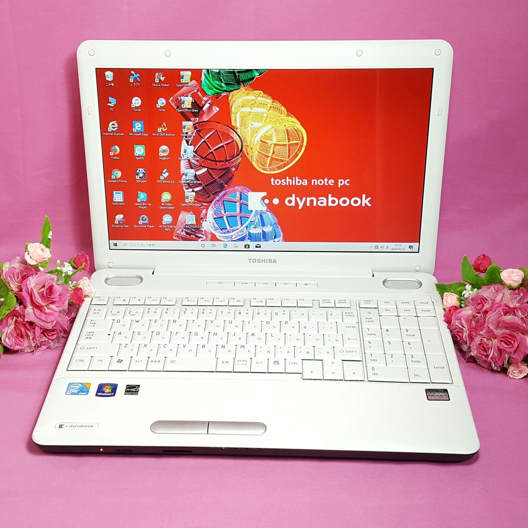 ✱白色✱Dynabook✱Windows10✱大容量✱オフィス✱テンキ✱HDMI