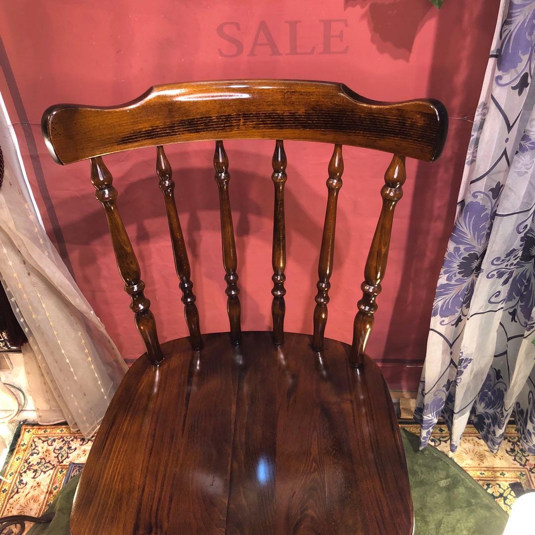 Sale L２　80’s ヴィンテージ ウィングバッグ　スピンドルチェア