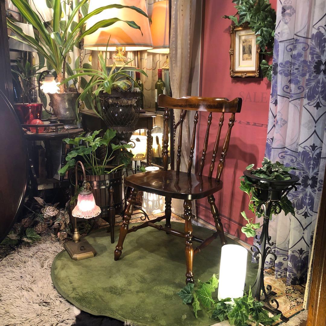 Sale L２　80’s ヴィンテージ ウィングバッグ　スピンドルチェア