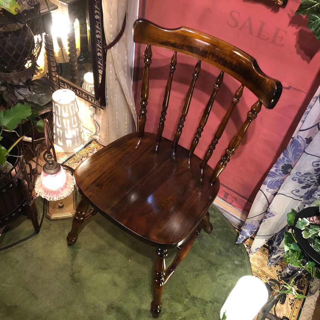 Sale L２　80’s ヴィンテージ ウィングバッグ　スピンドルチェア