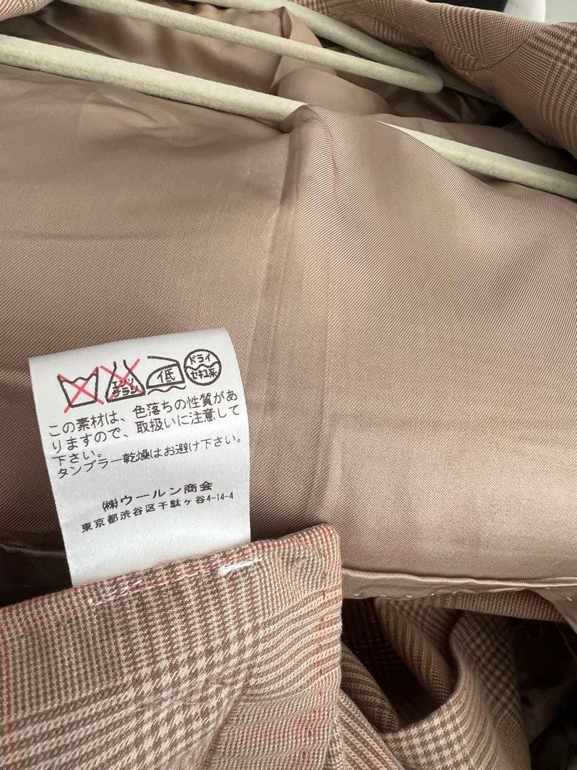 BRUNELLO CUCINELLI ベージュ チェック柄 ビジネスジャケット