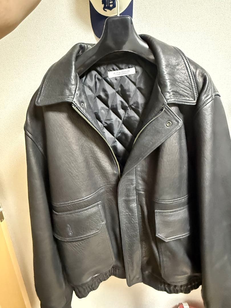 JOURNAL STANDARDのラムダッドレザーブルゾン （ブラック）